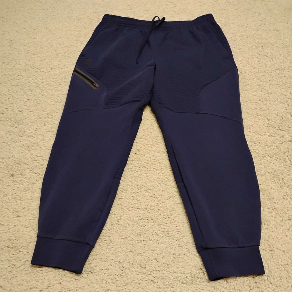 Under Armour Joggers Mens XL Unstoppable Fleece Grid Cargo Sweatpants UA Blue